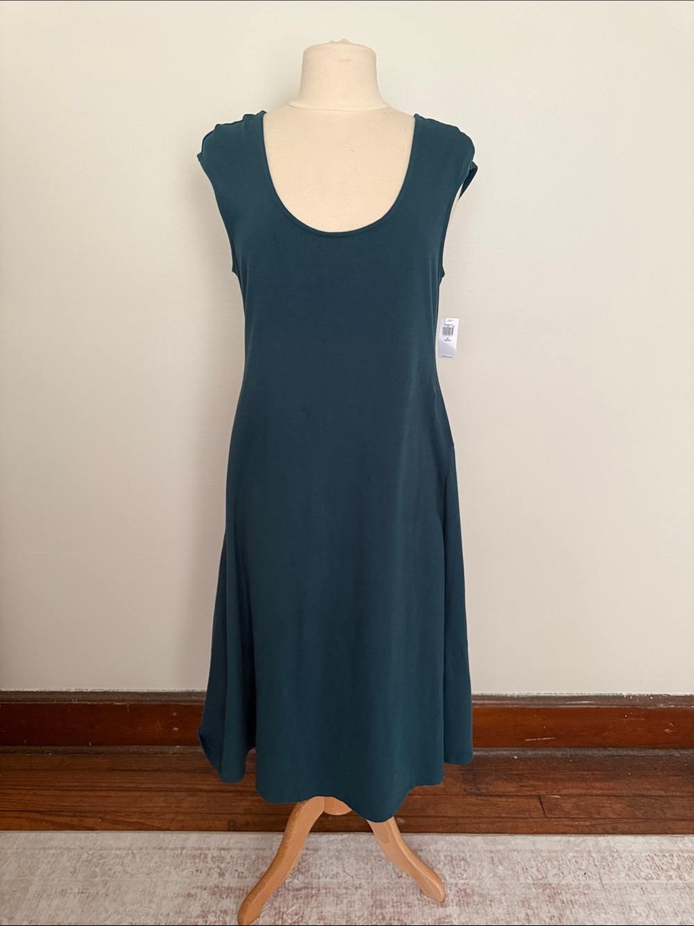 Old Navy Teal Scoop Neck Midi Dress